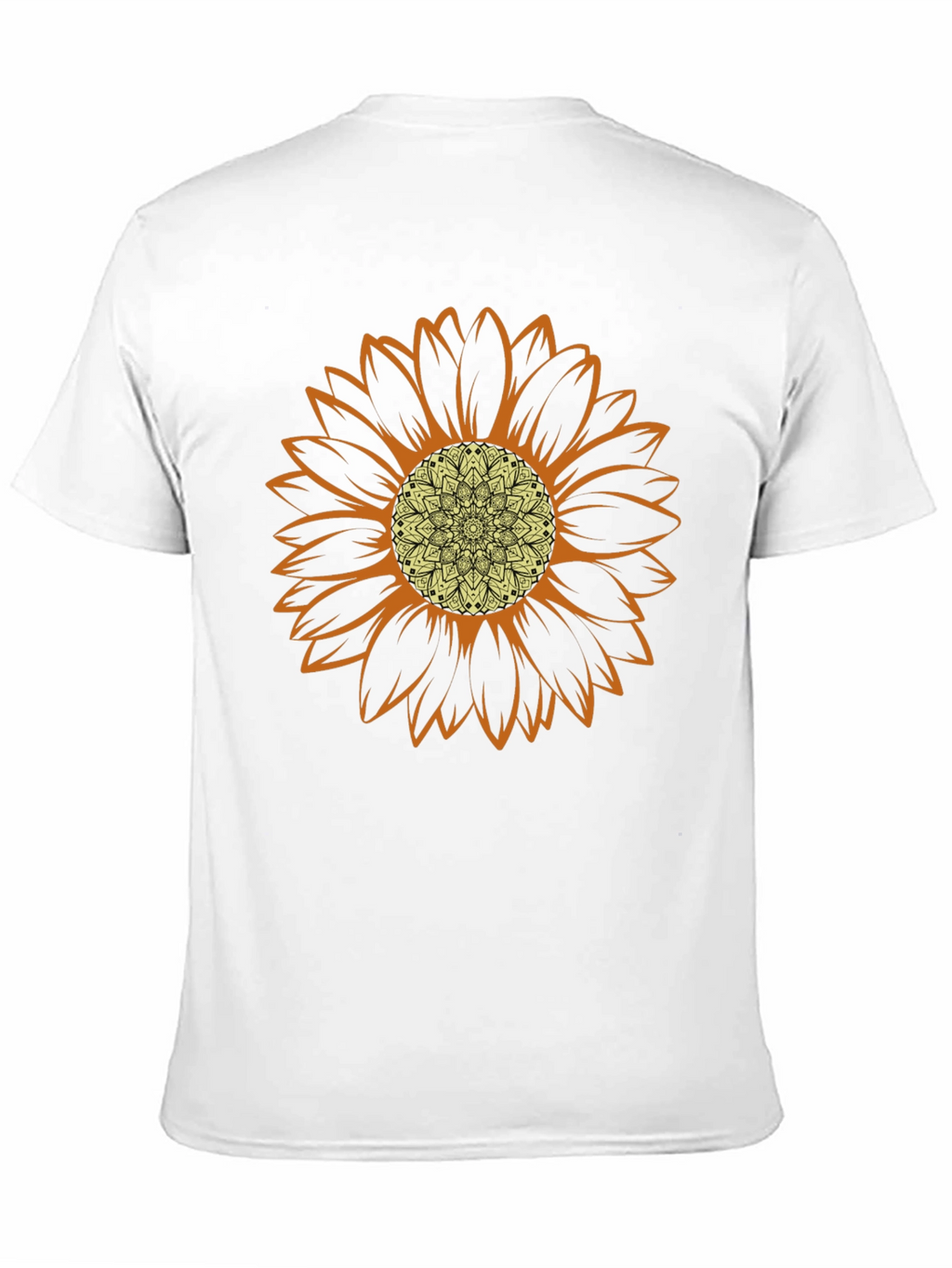 Sunflower Mandala Graphic Tee - Trendy Casual Wear