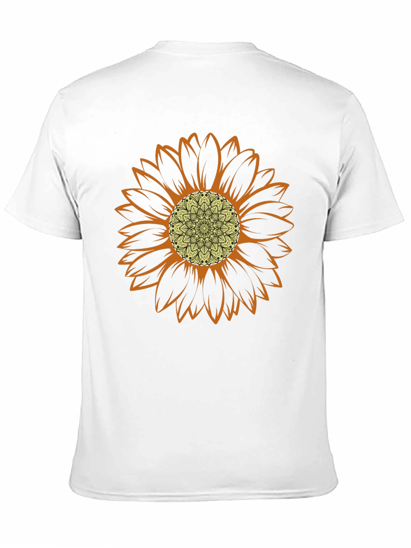 Sunflower Mandala Graphic Tee - Trendy Casual Wear