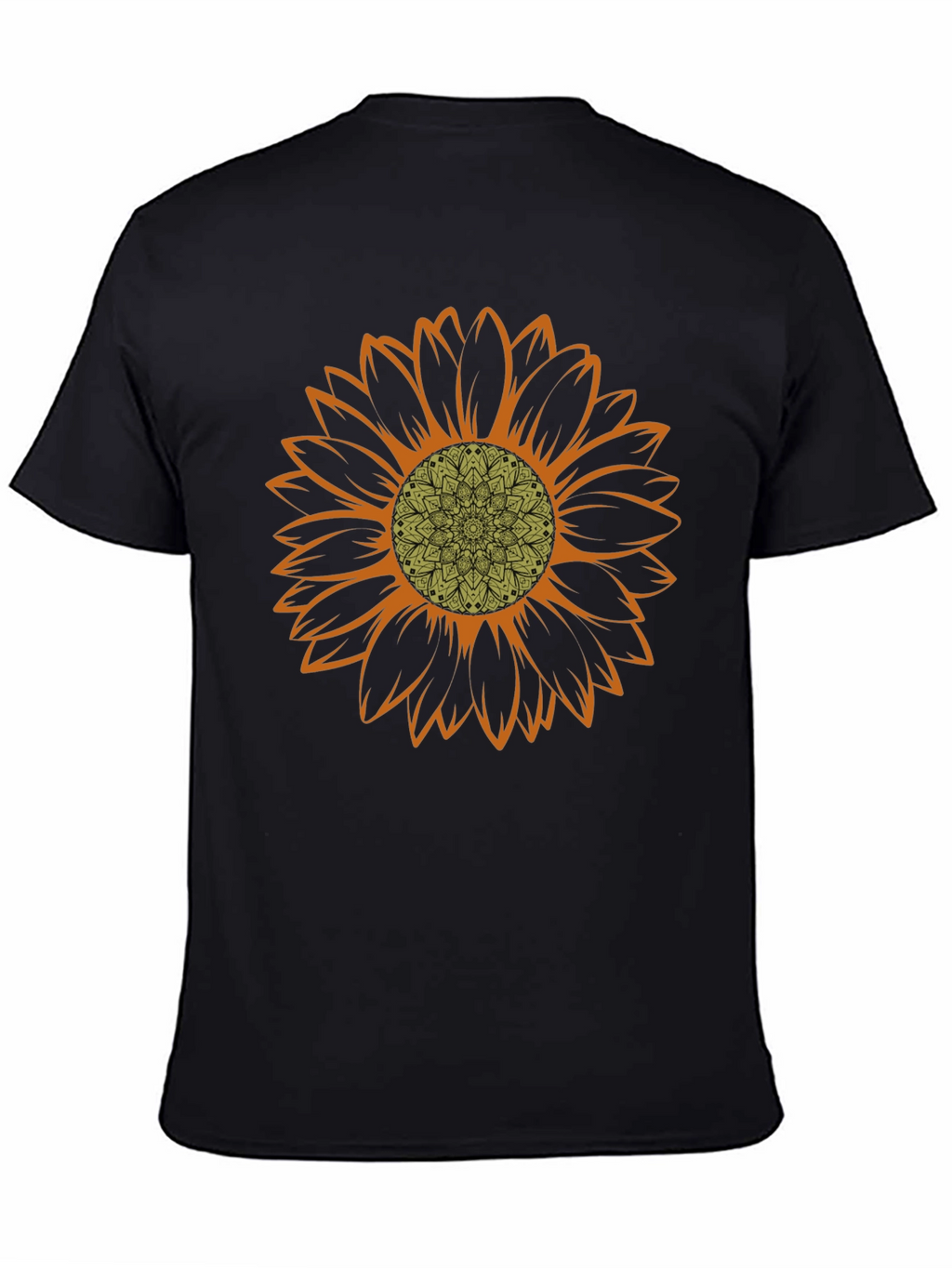 Sunflower Mandala Graphic Tee - Trendy Casual Wear