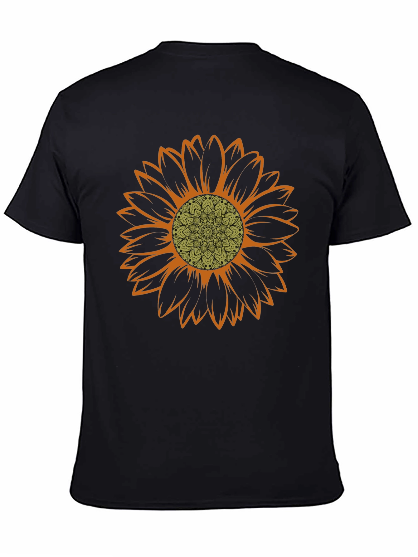 Sunflower Mandala Graphic Tee - Trendy Casual Wear