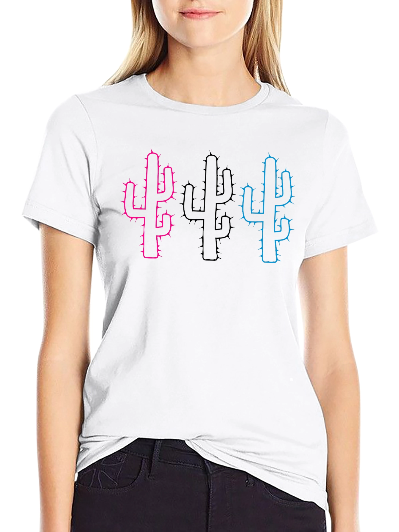 Cactus Trio Graphic Tee - Bold & Stylish