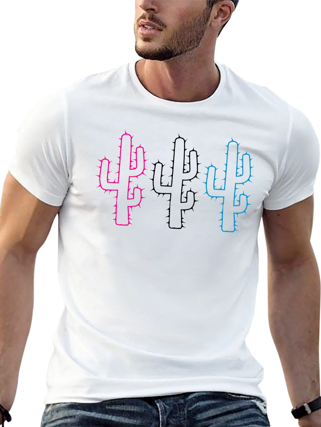 Cactus Trio Graphic Tee - Bold & Stylish