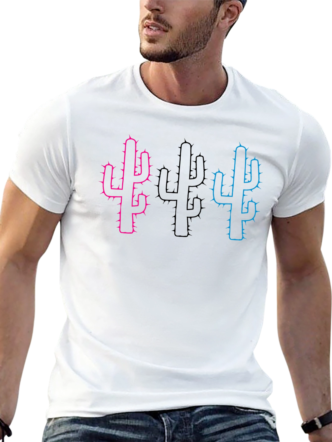 Cactus Trio Graphic Tee - Bold & Stylish