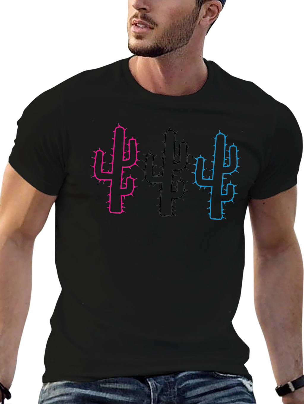Cactus Trio Graphic Tee - Bold & Stylish