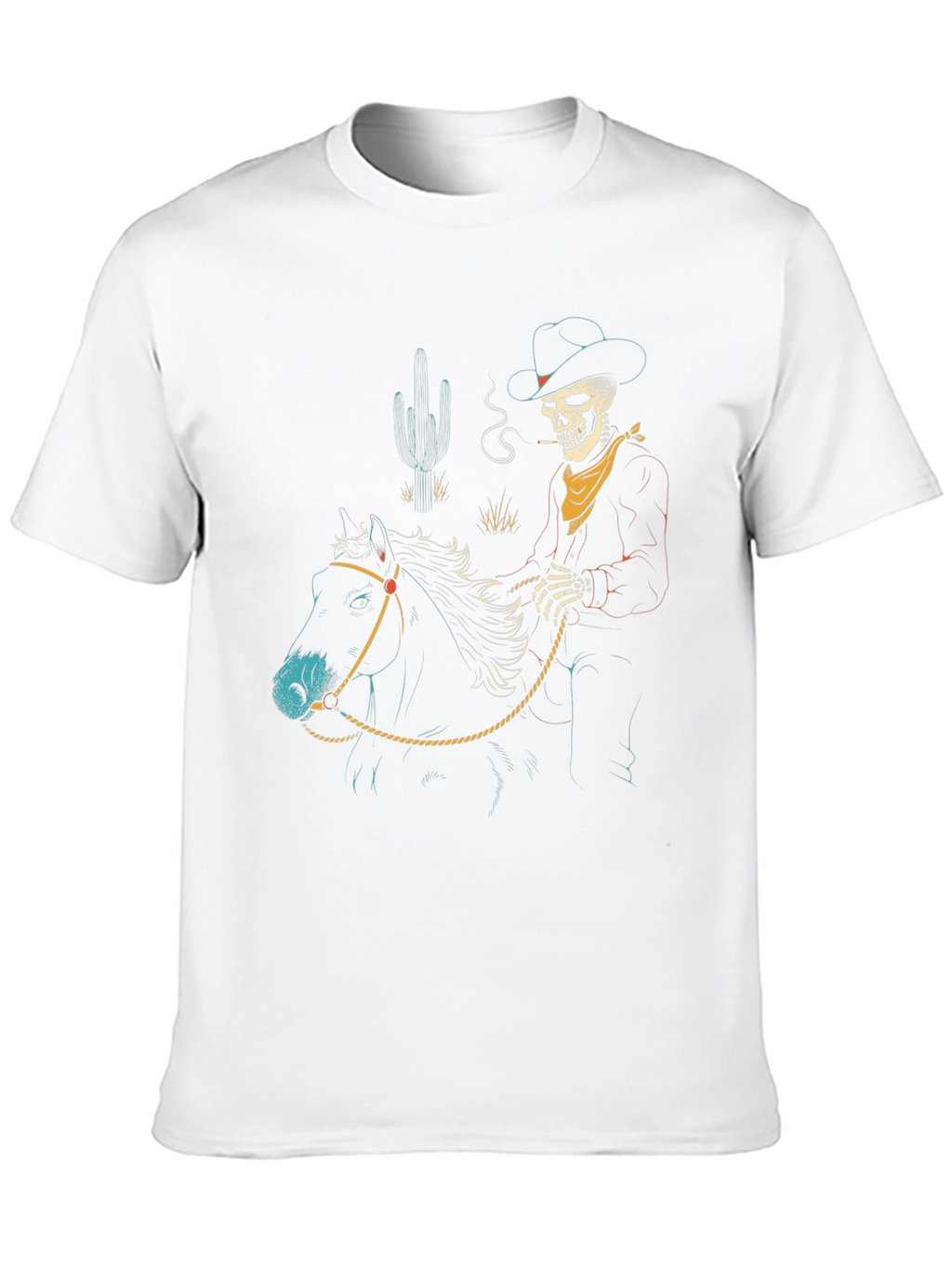 Skeleton Cowboy Graphic Tee - Black