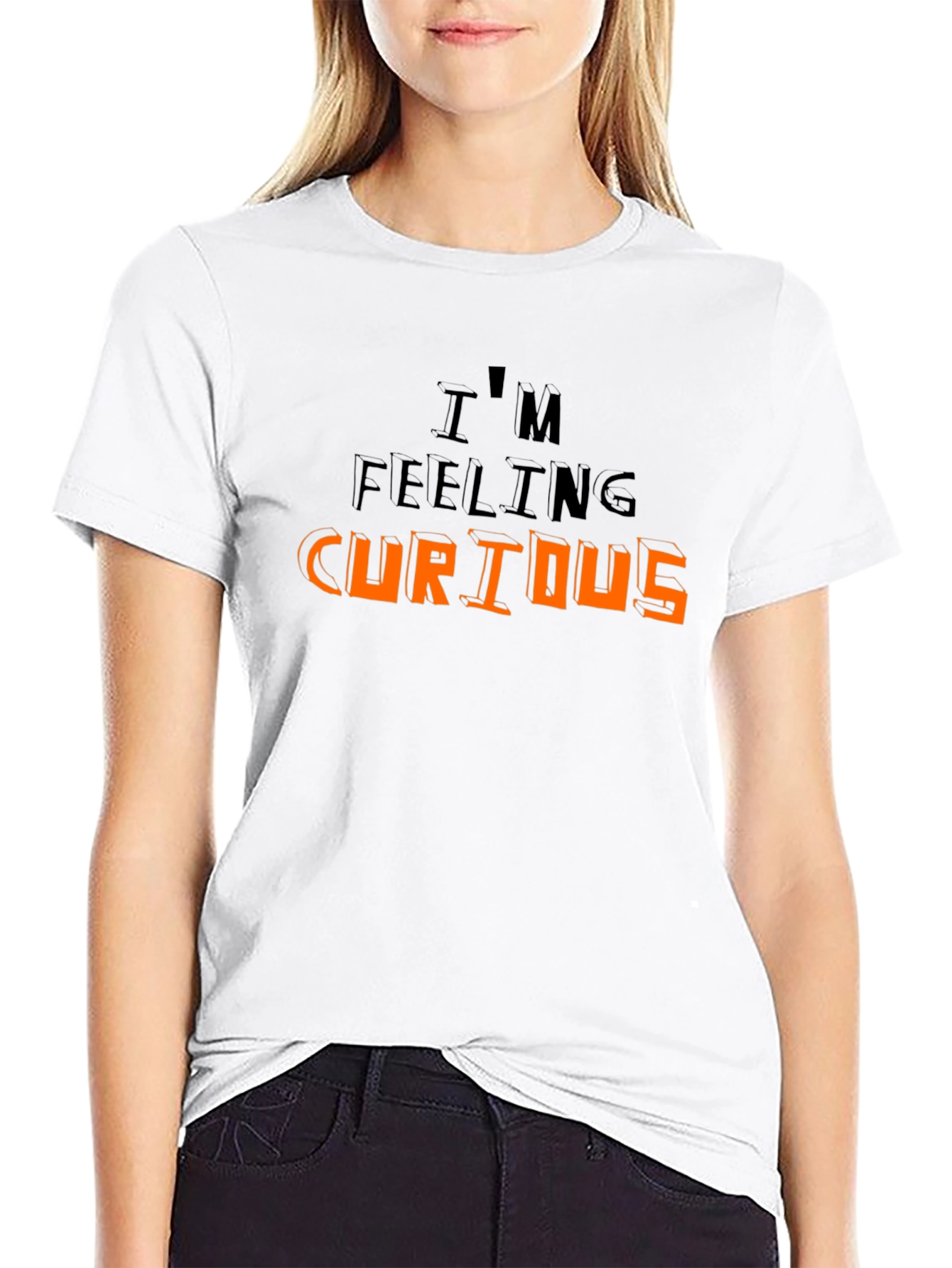 Im Feeling Curious Graphic T-Shirt - Black