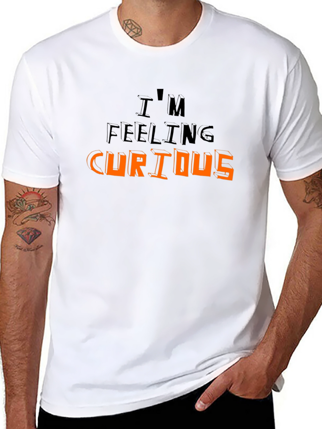 Im Feeling Curious Graphic T-Shirt - Black