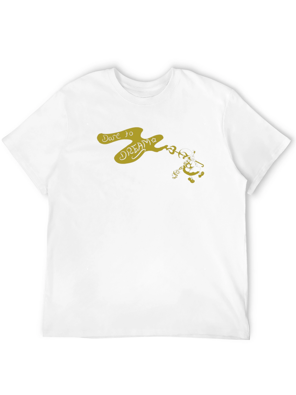 Dare to Dream Graphic Tee - Black Cotton Casual
