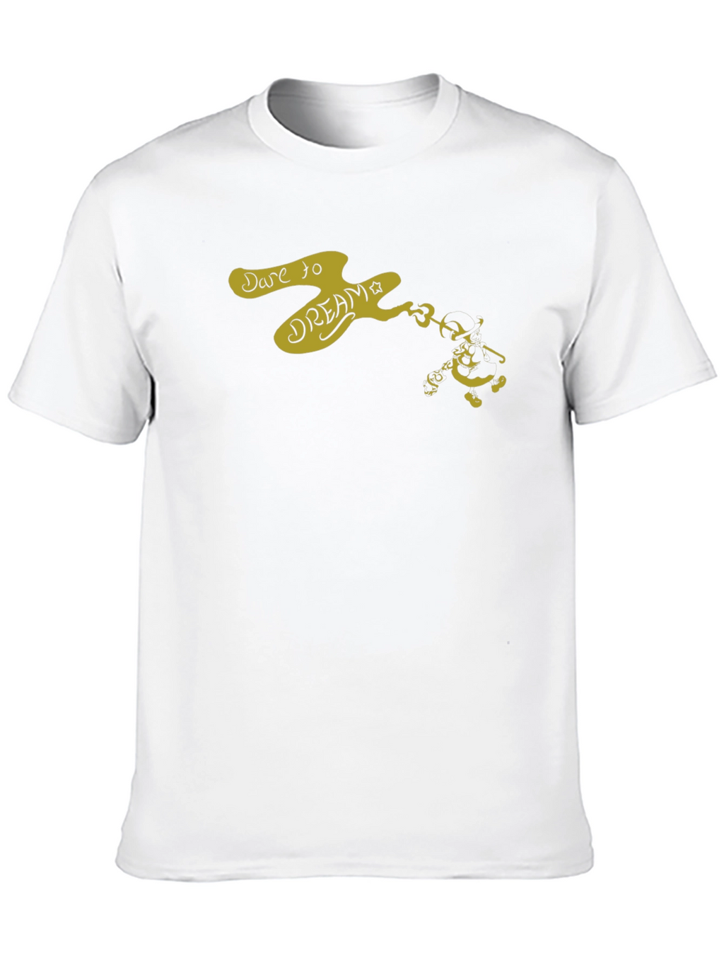 Dare to Dream Graphic Tee - Black Cotton Casual
