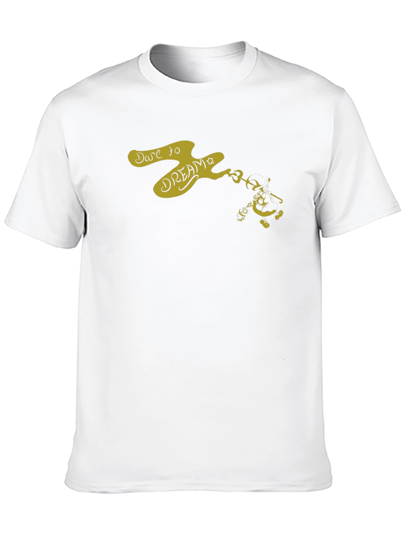 Dare to Dream Graphic Tee - Black Cotton Casual