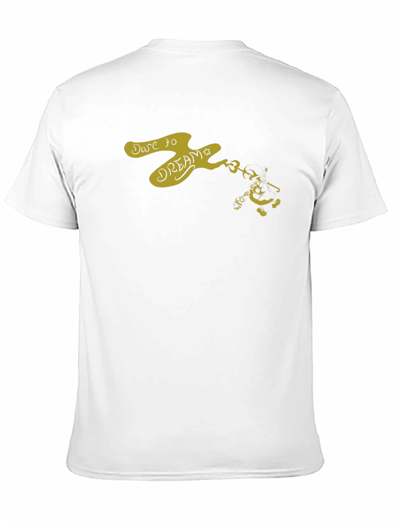 Dare to Dream Graphic Tee - Black Cotton Casual