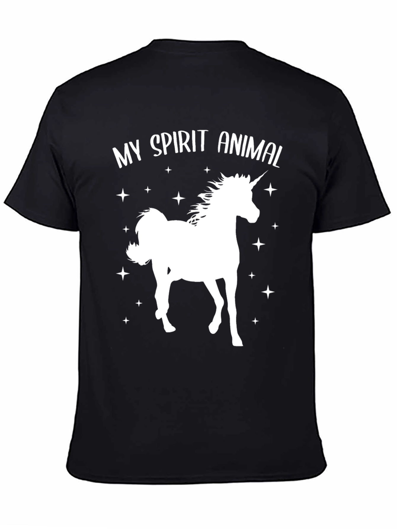 My Spirit Animal Unicorn Black Graphic T-Shirt