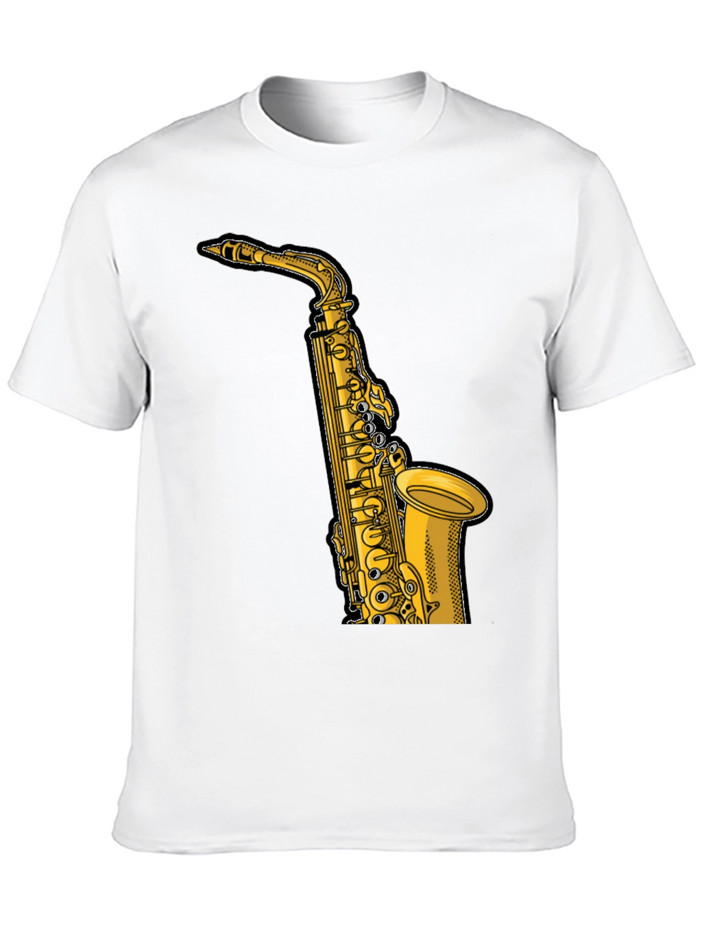 Saxophone Graphic T-Shirt - Black Musical Tee