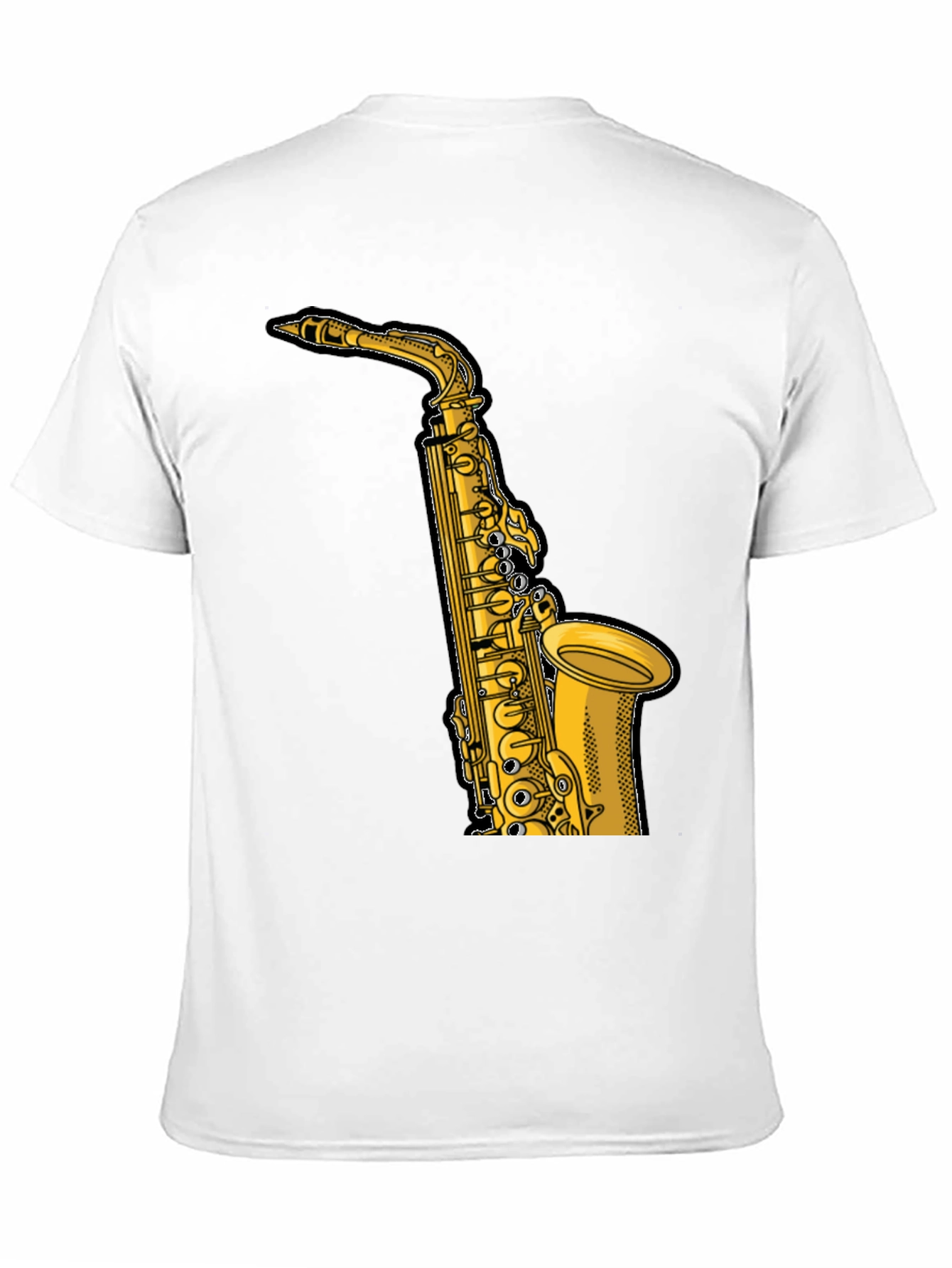 Saxophone Graphic T-Shirt - Black Musical Tee