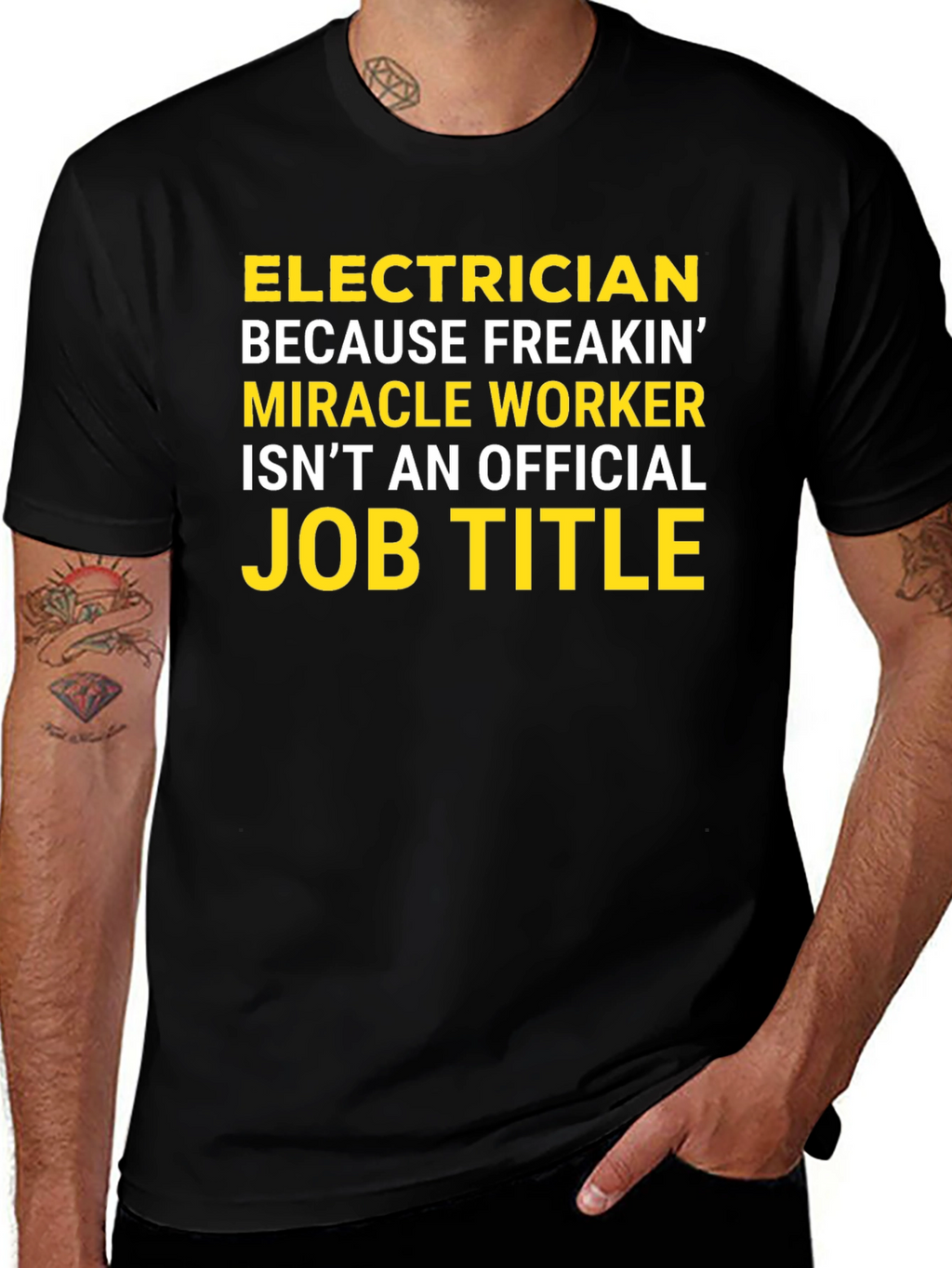 Electrician Funny Job Title Graphic T-Shirt