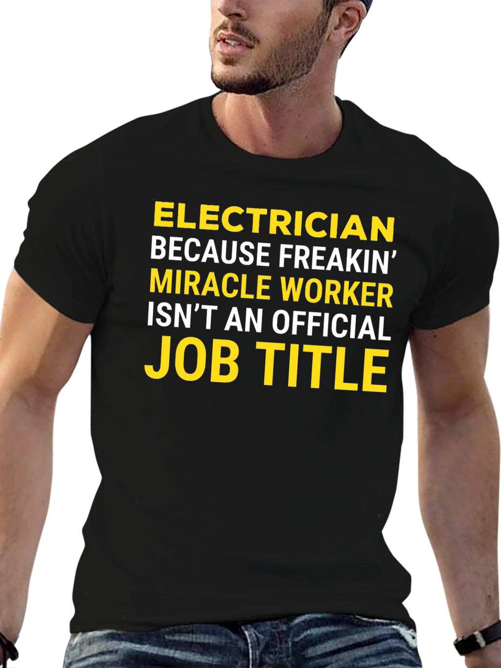 Electrician Funny Job Title Graphic T-Shirt