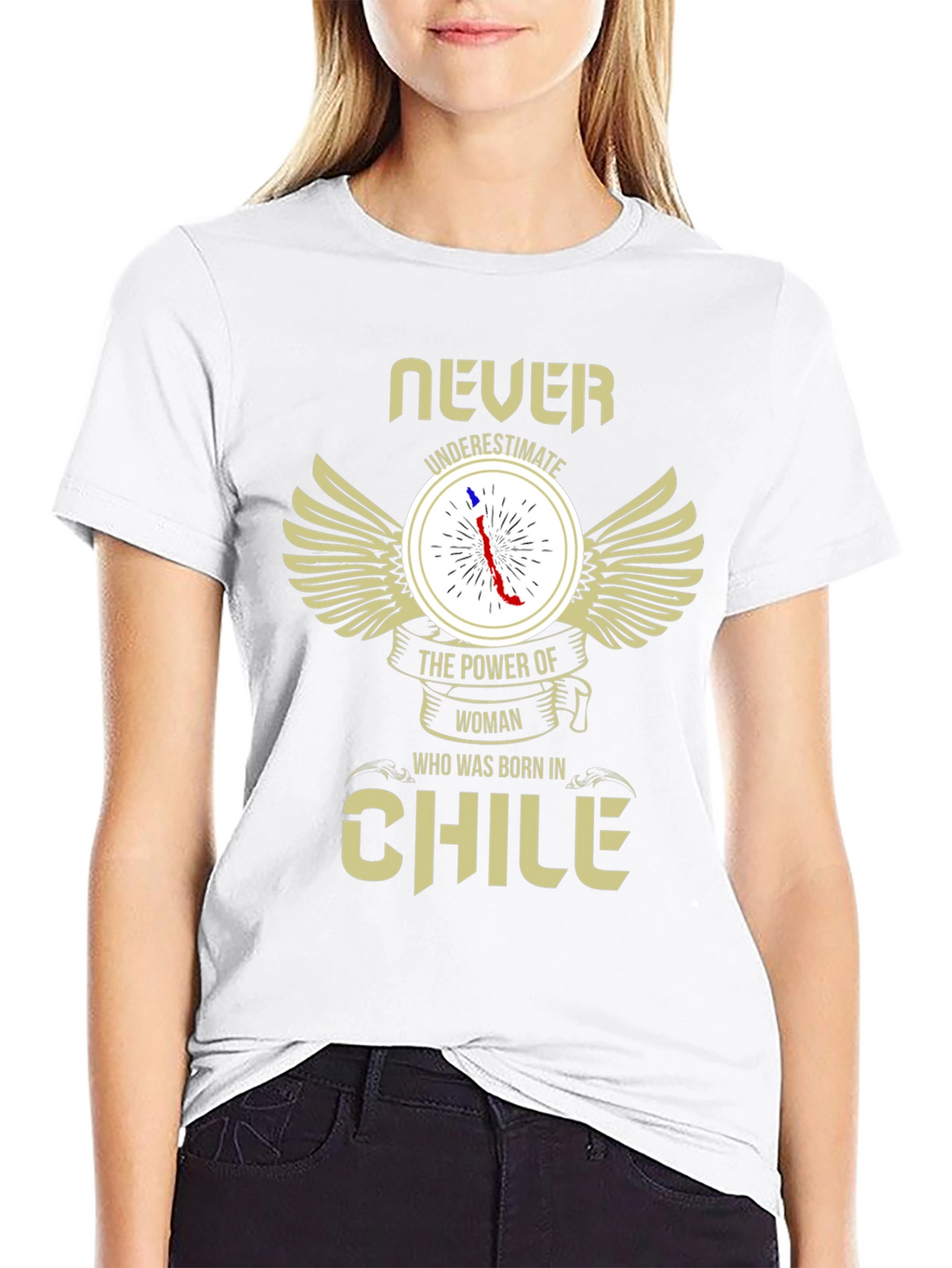 Never Underestimate Chile Woman T-Shirt
