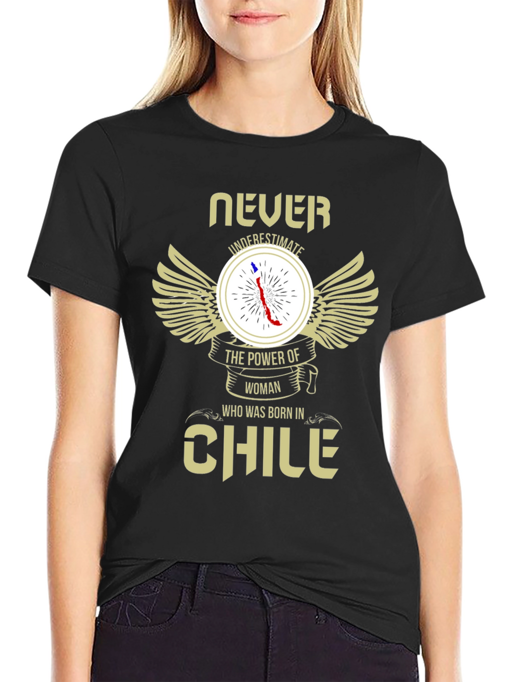 Never Underestimate Chile Woman T-Shirt