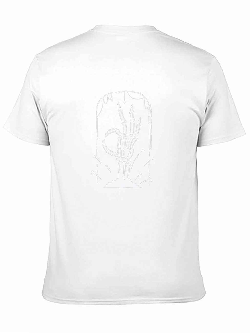 Skeleton Hand OK Sign Graphic Tee