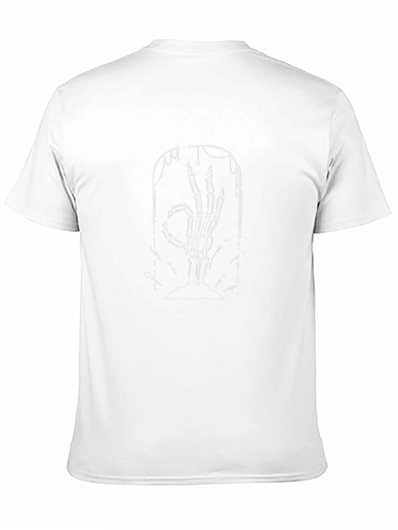 Skeleton Hand OK Sign Graphic Tee