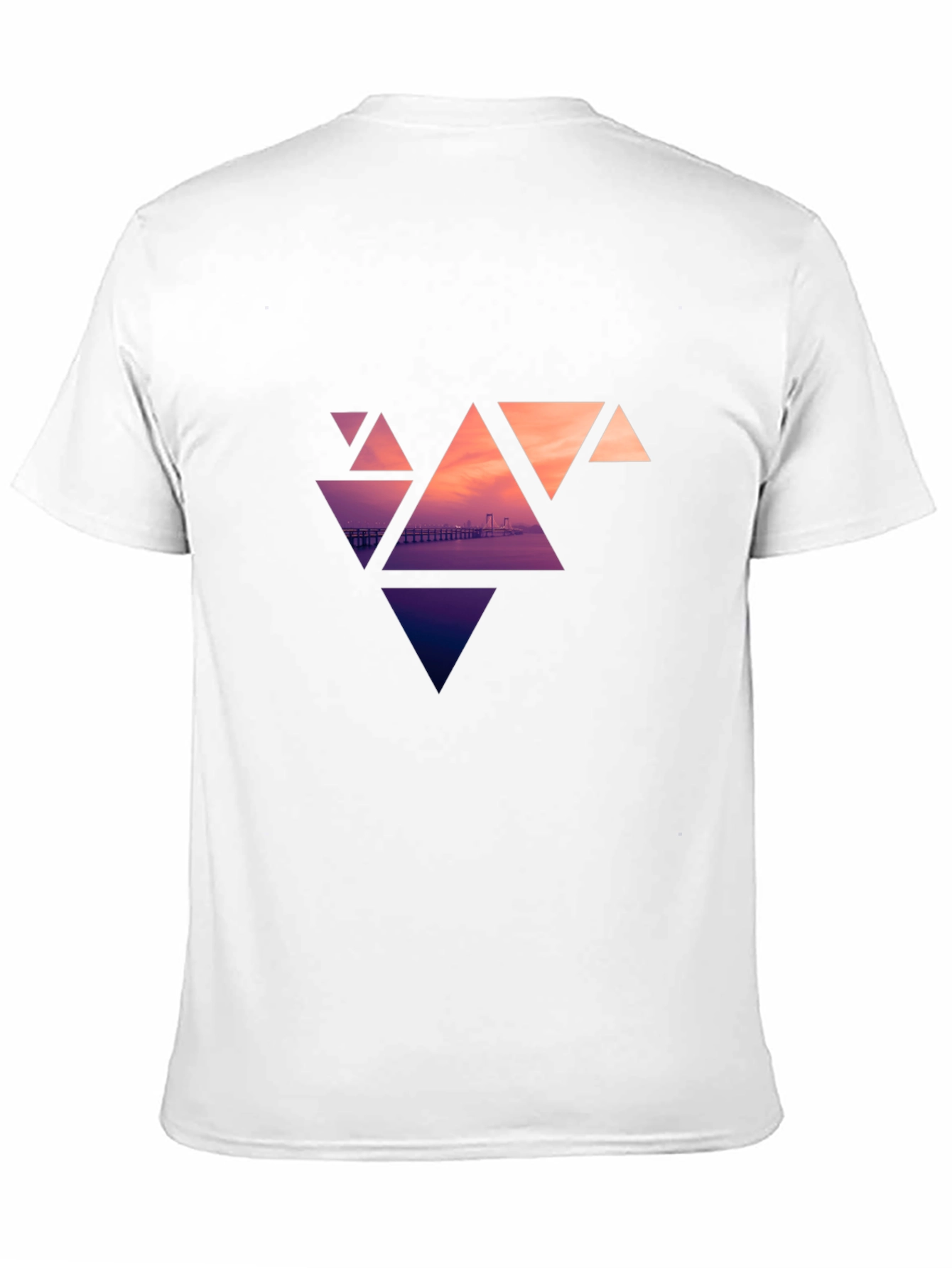 Geometric Sunset Graphic Tee - Modern Design