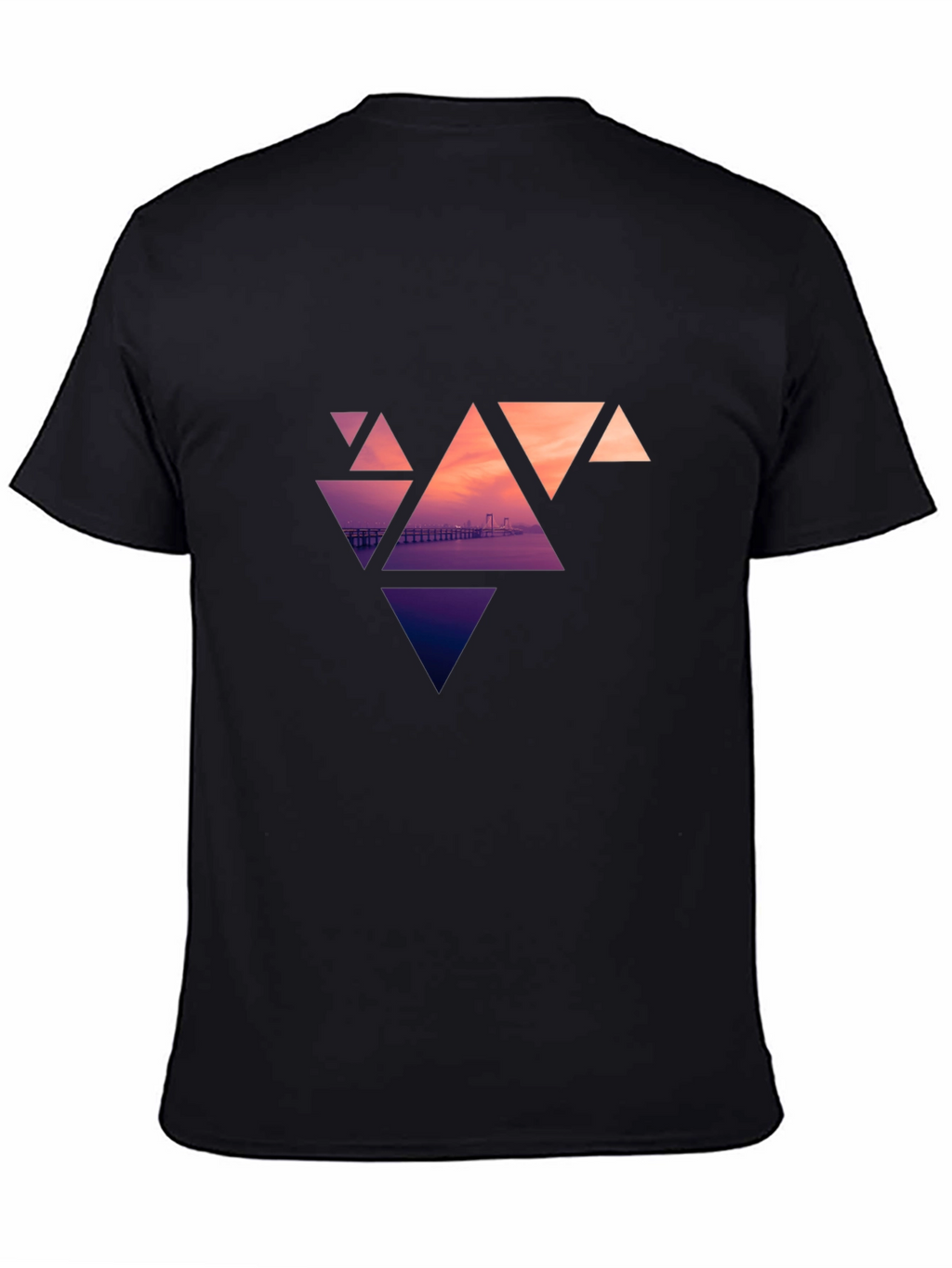 Geometric Sunset Graphic Tee - Modern Design