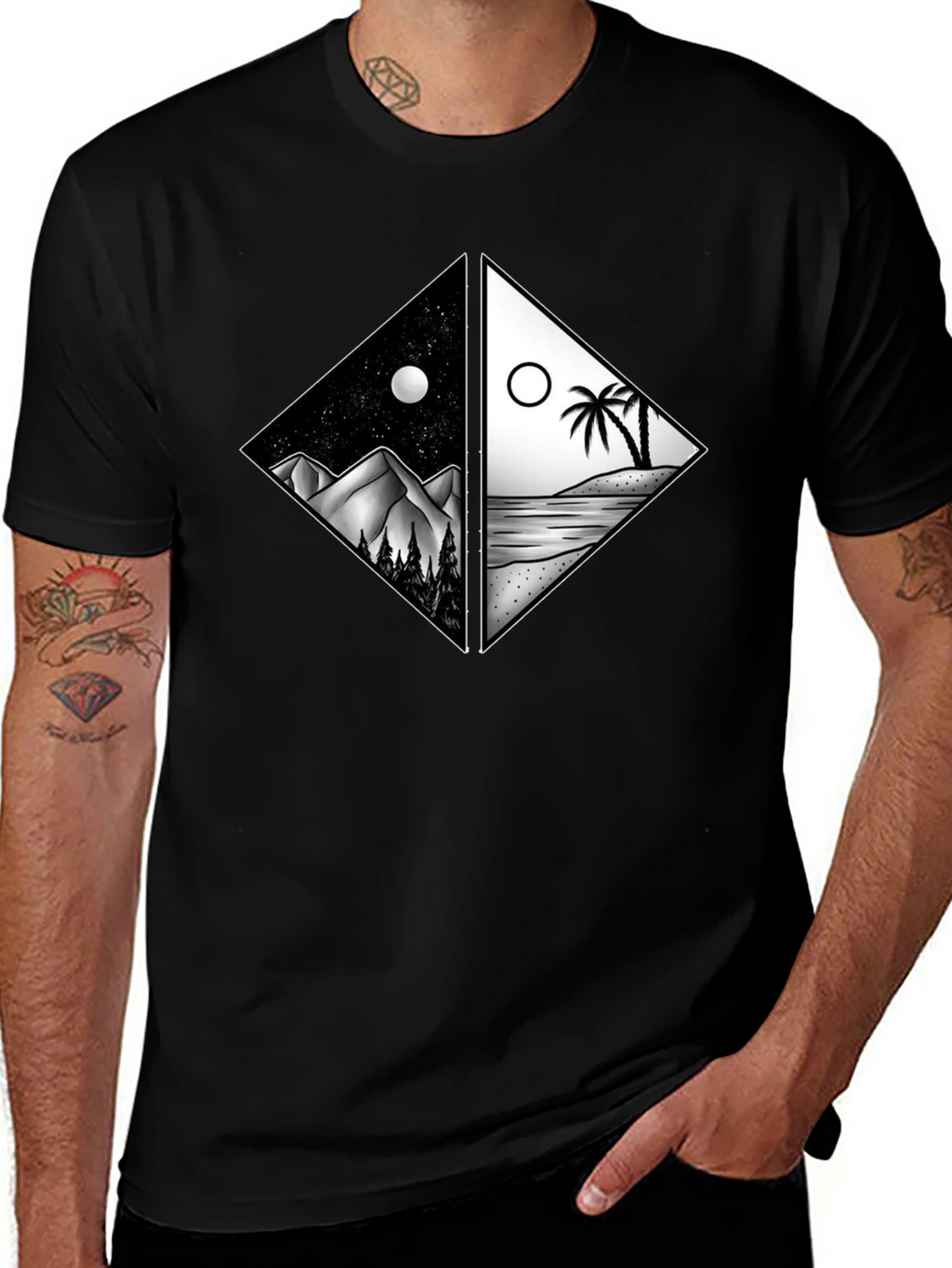 Night & Day Graphic Tee - Nature Lovers Choice