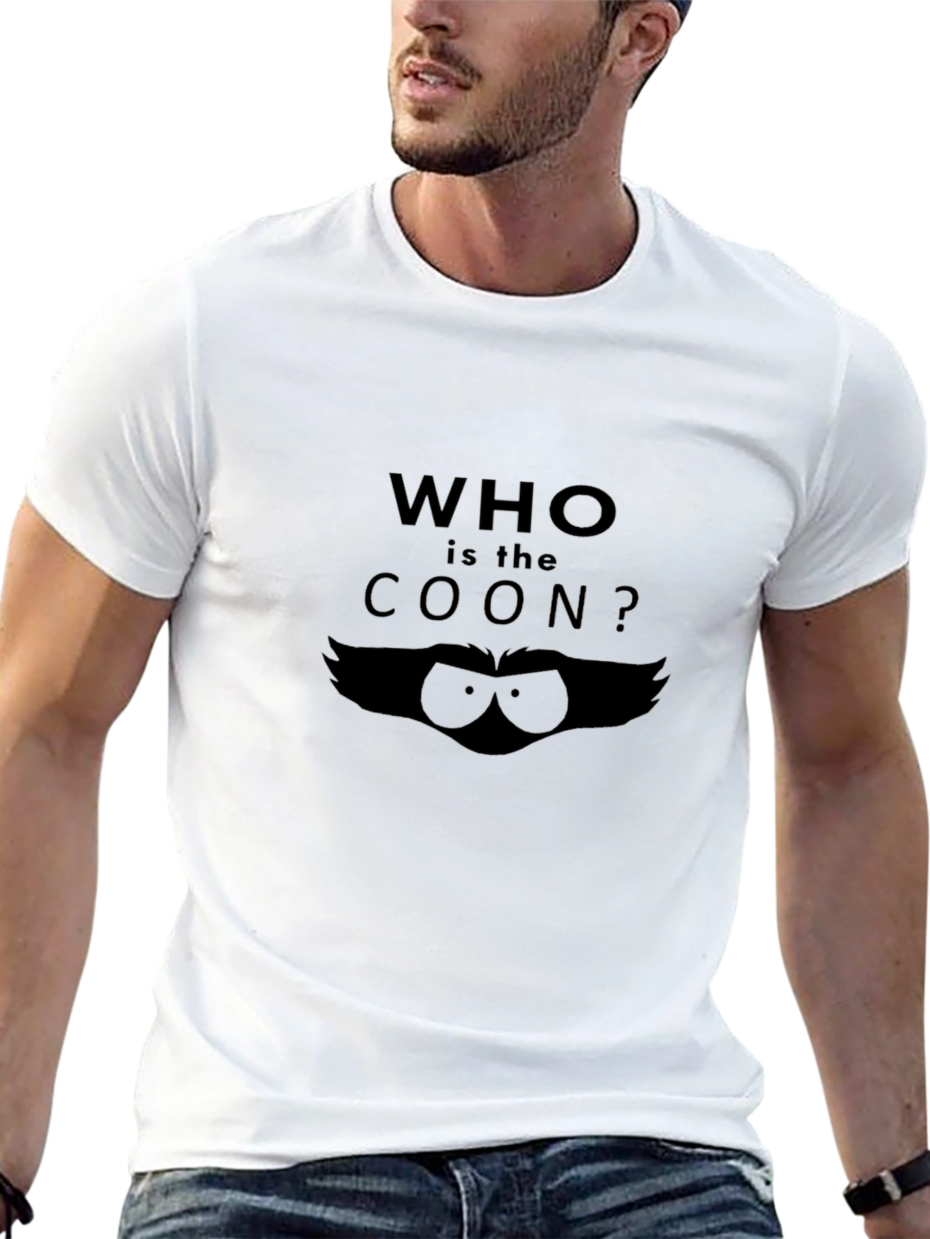 Who is the Coon? Graphic T-Shirt - Black