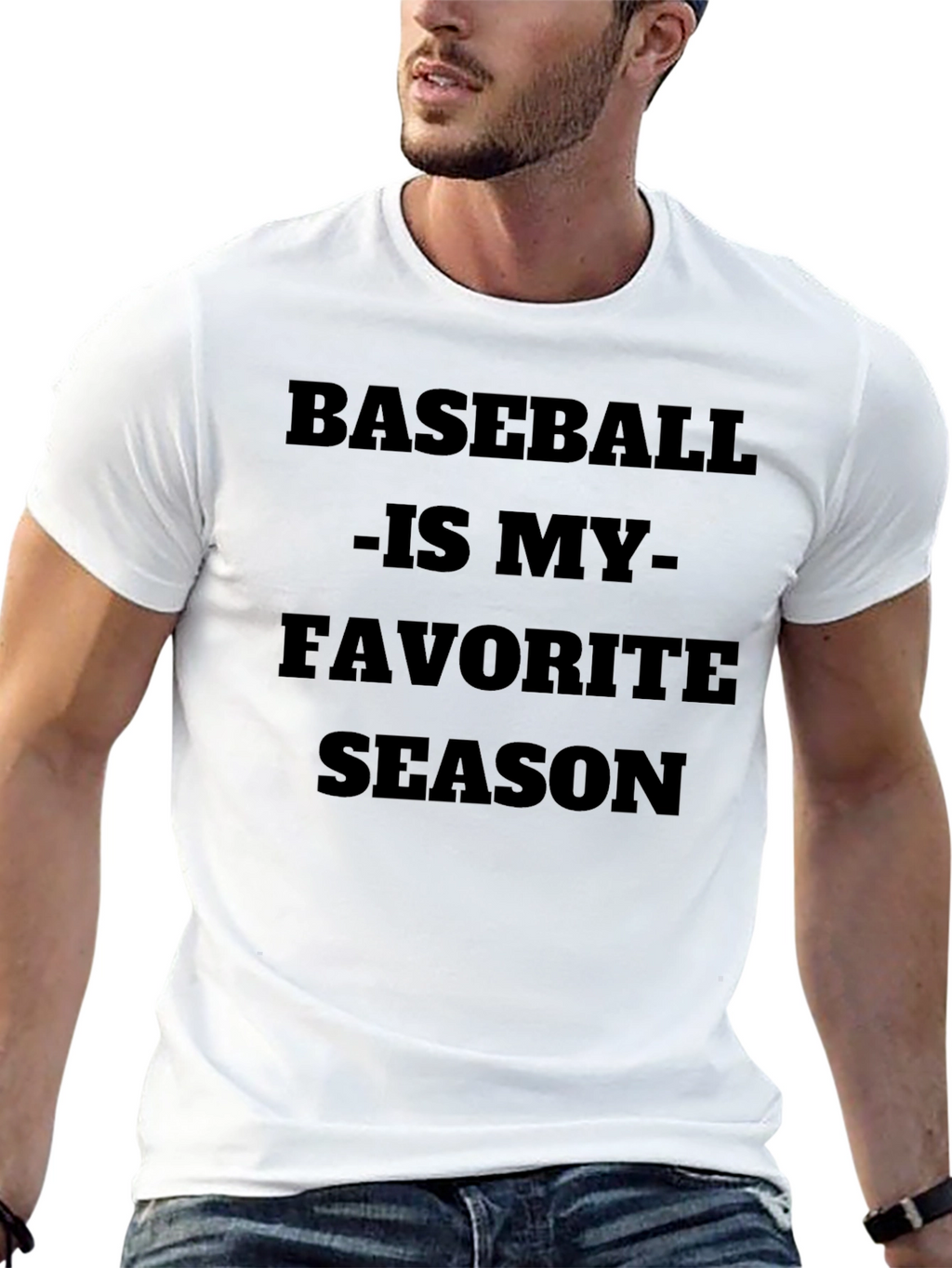 Baseball is My Favorite Season Black T-Shirt