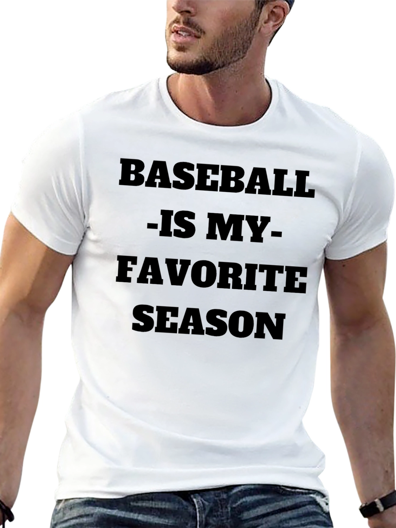Baseball is My Favorite Season Black T-Shirt