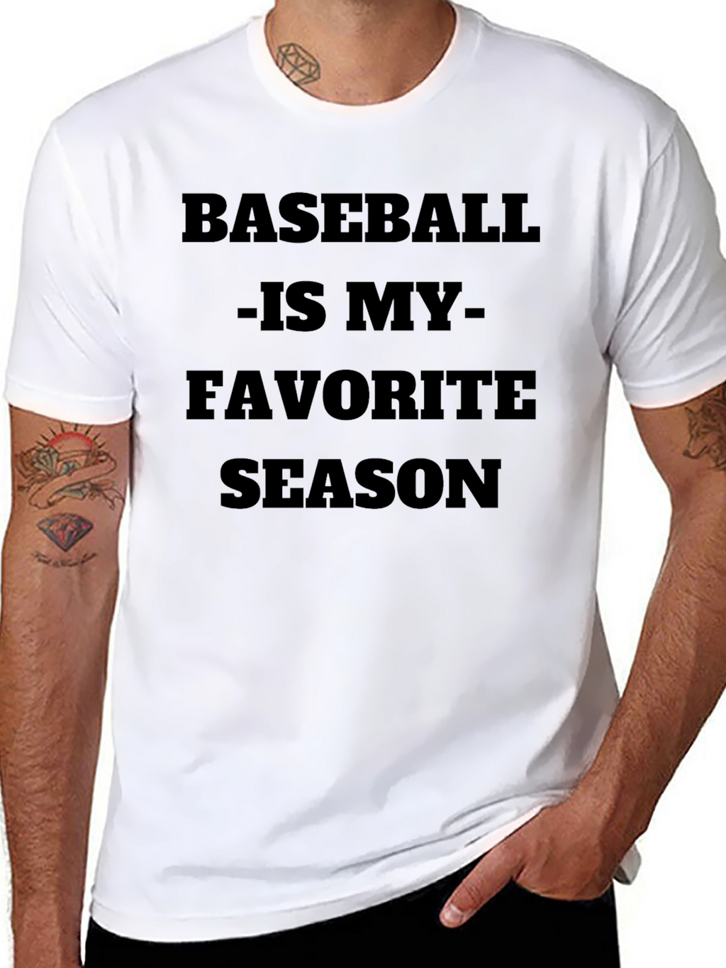 Baseball is My Favorite Season Black T-Shirt