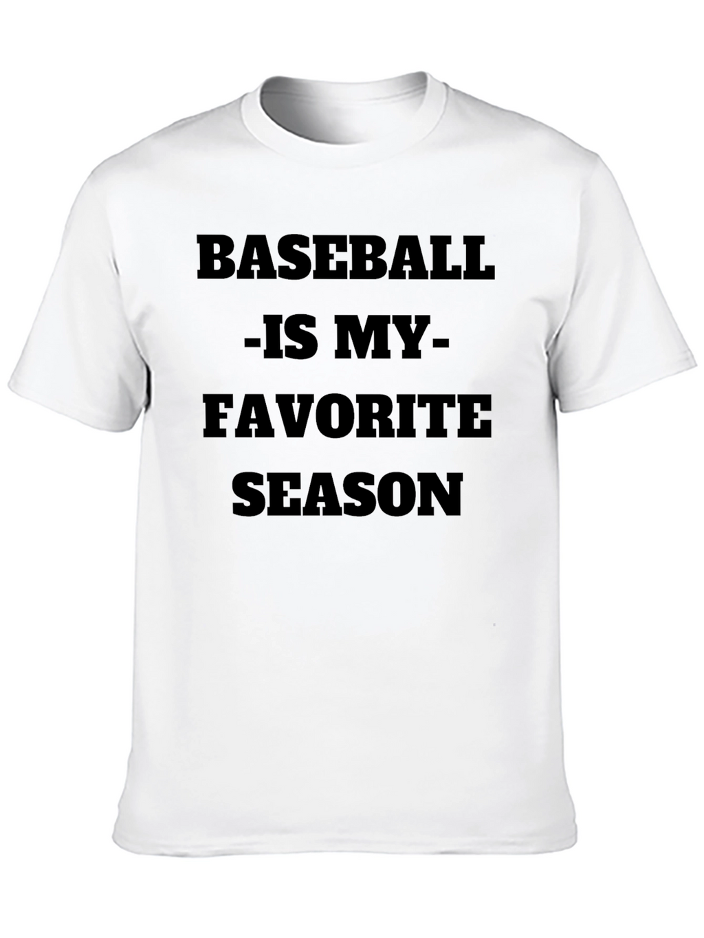 Baseball is My Favorite Season Black T-Shirt