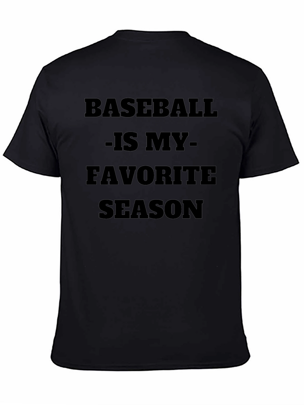 Baseball is My Favorite Season Black T-Shirt