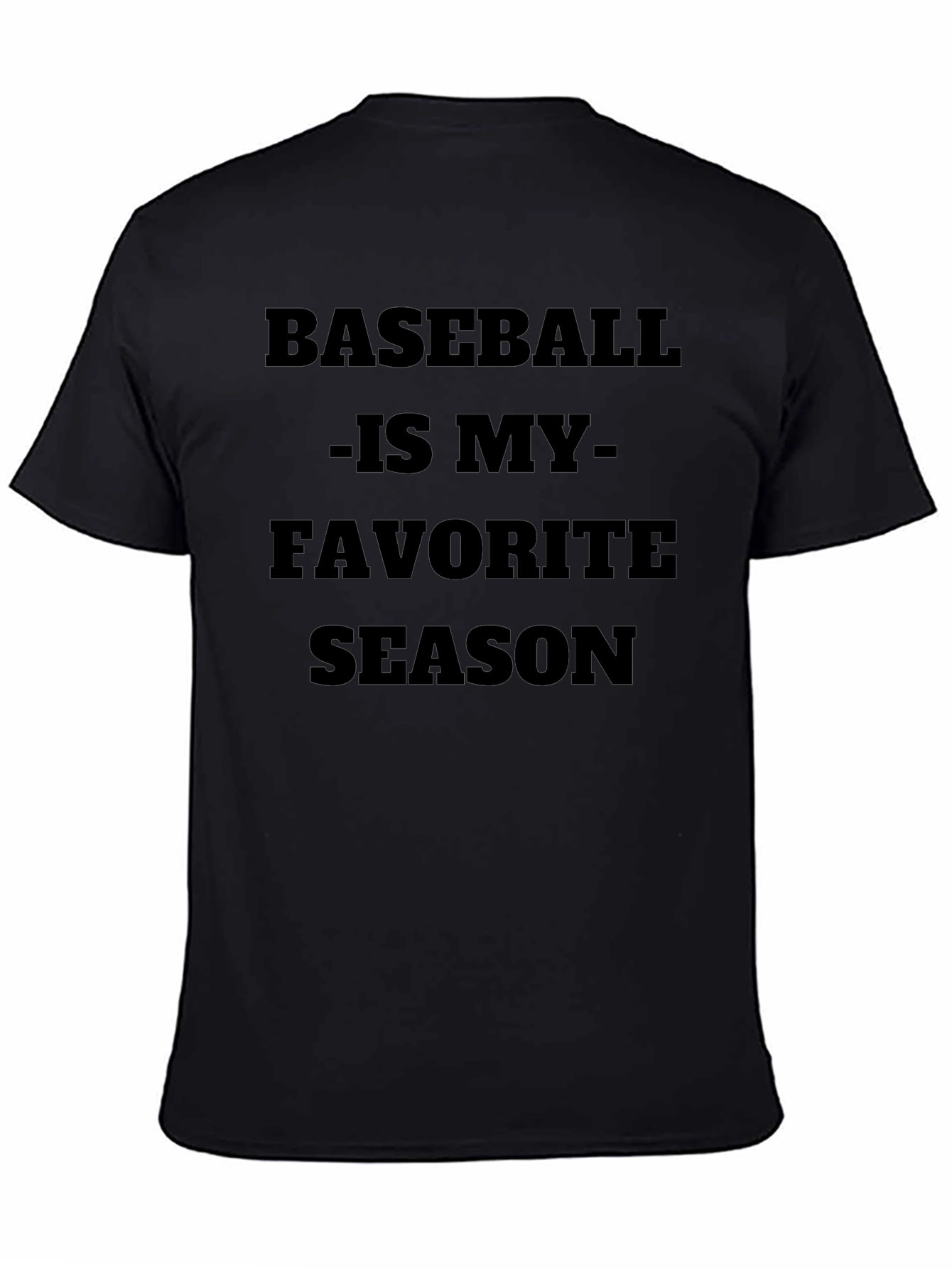 Baseball is My Favorite Season Black T-Shirt