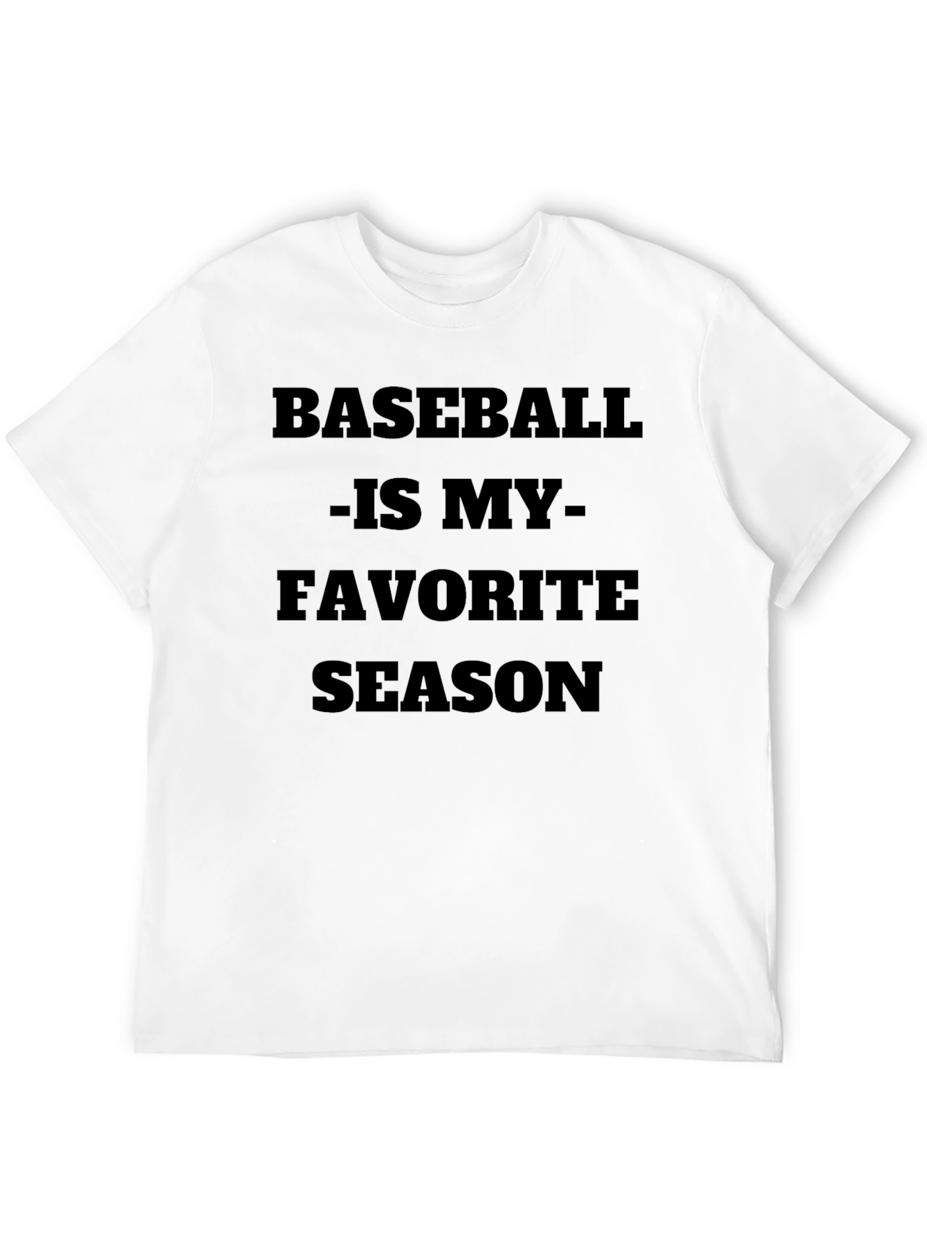 Baseball is My Favorite Season Black T-Shirt