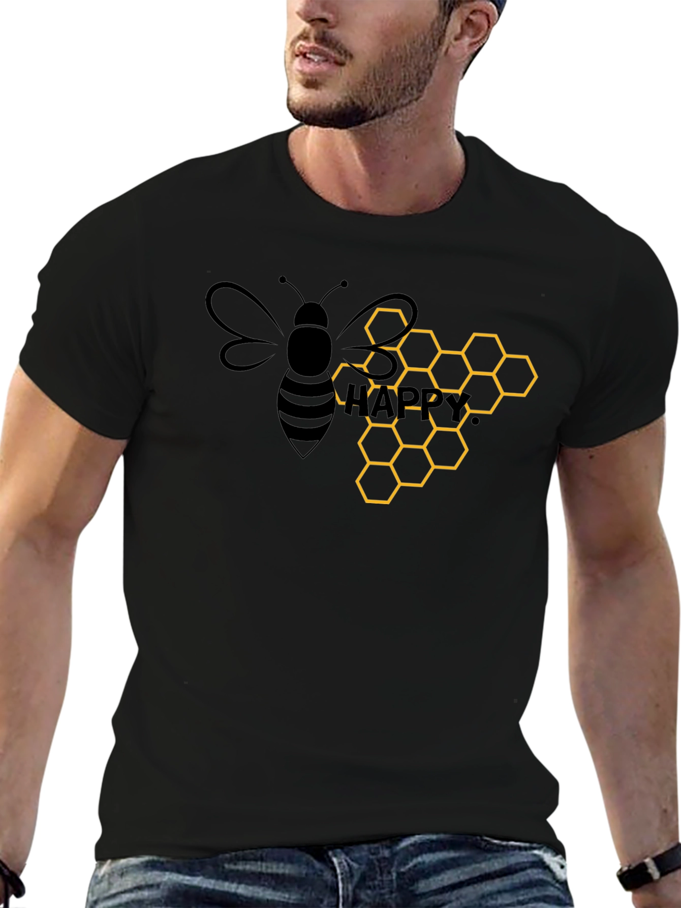 Bee So Happy Graphic T-Shirt