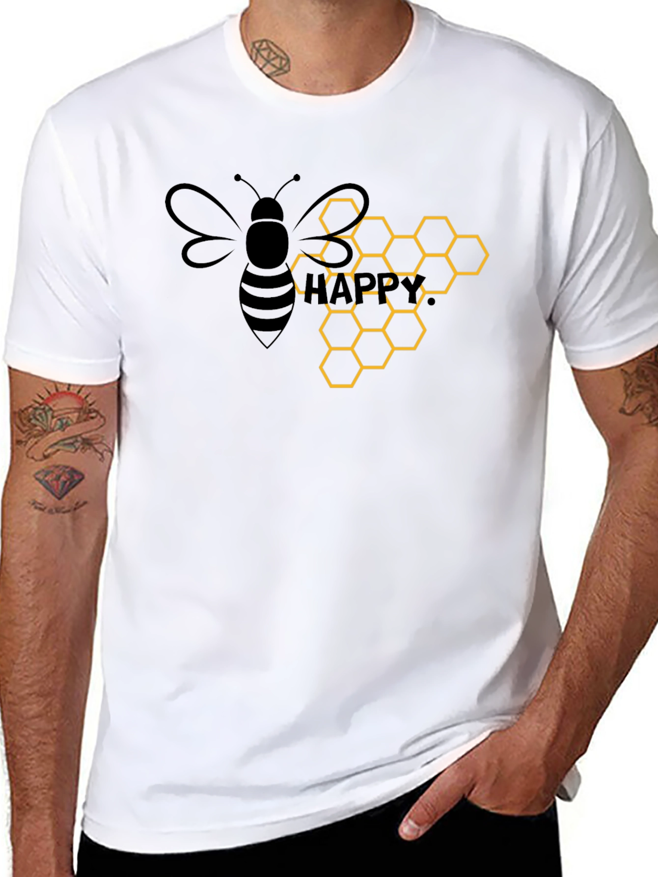 Bee So Happy Graphic T-Shirt