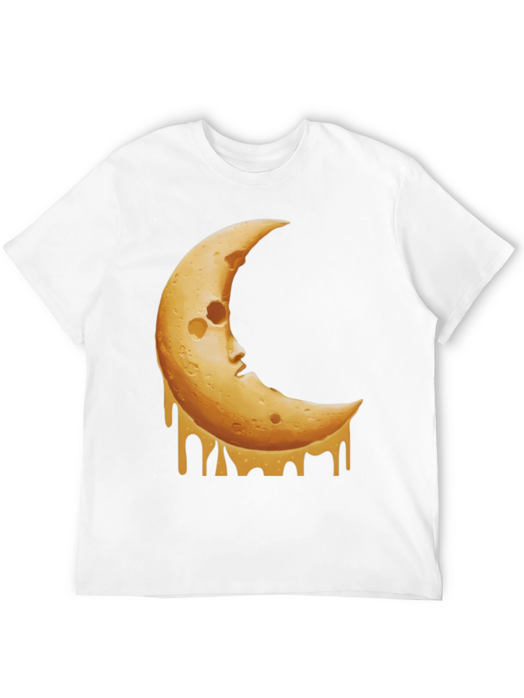 Crescent Moon Cheese Graphic Tee - Black T-Shirt