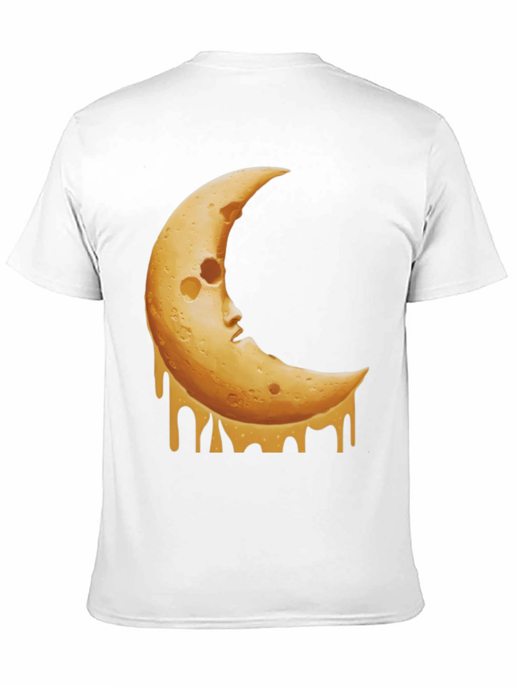 Crescent Moon Cheese Graphic Tee - Black T-Shirt