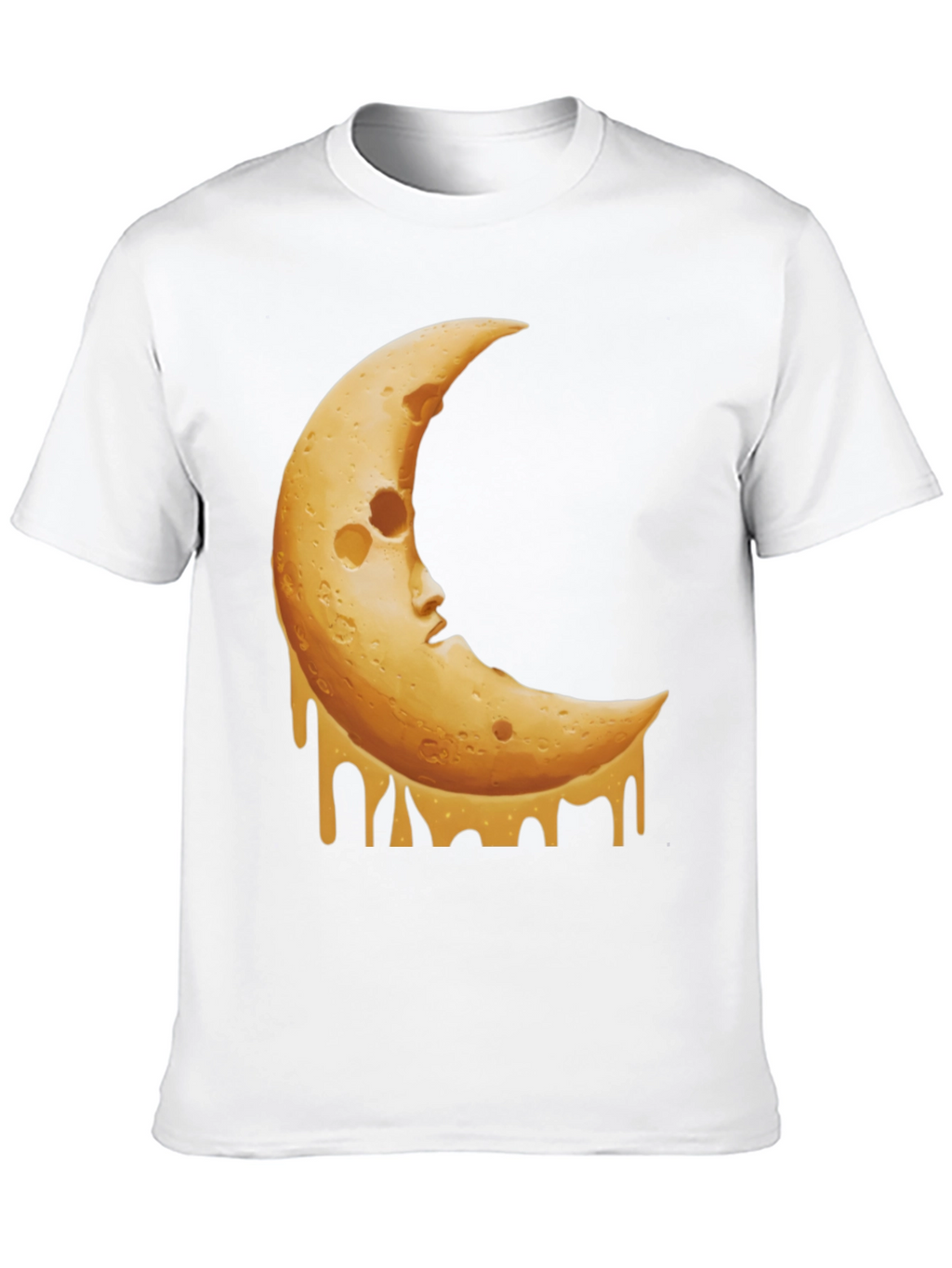 Crescent Moon Cheese Graphic Tee - Black T-Shirt