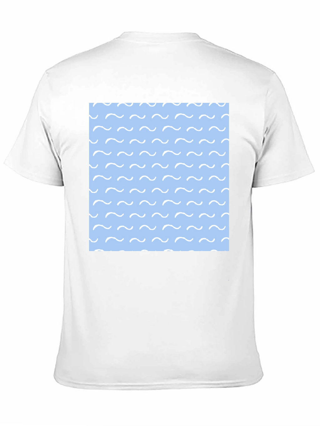Ocean Wave Pattern Black T-Shirt for Men