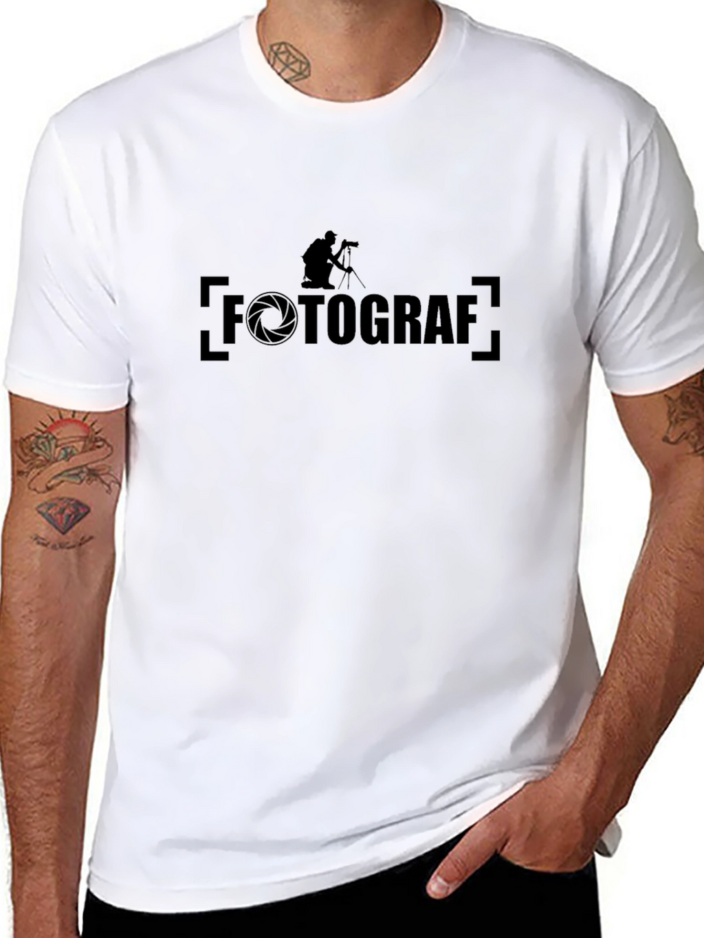 Fotograf Black T-Shirt - Photographer Graphic Tee