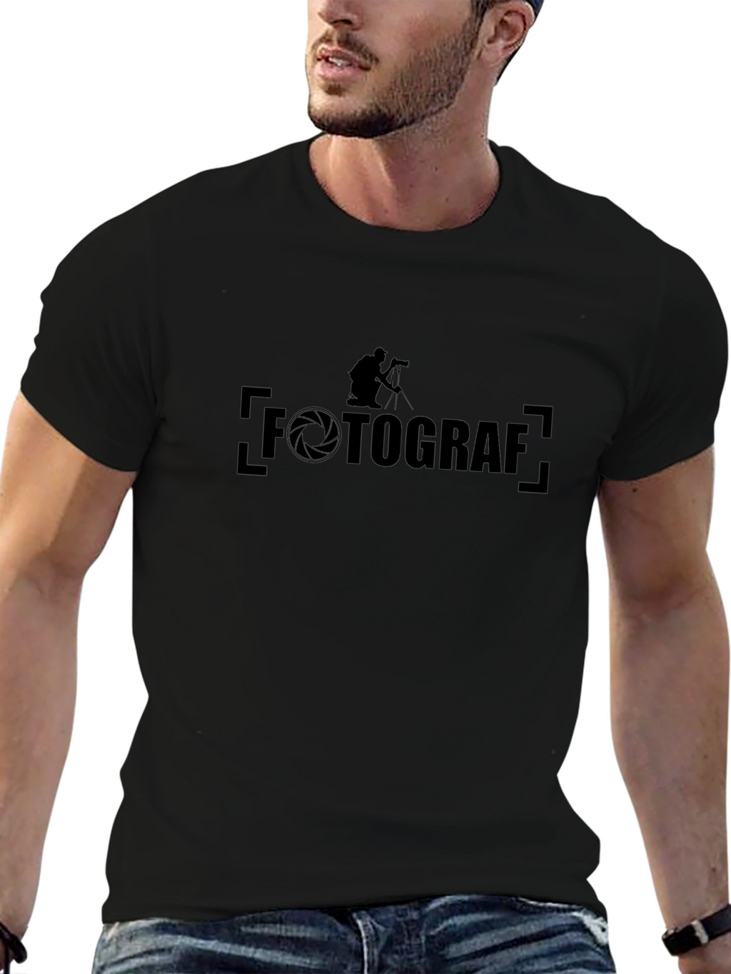 Fotograf Black T-Shirt - Photographer Graphic Tee