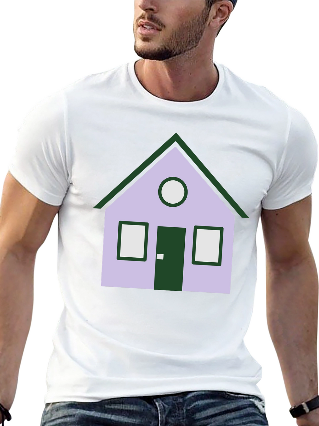 House Graphic Tee - Unique Design Black