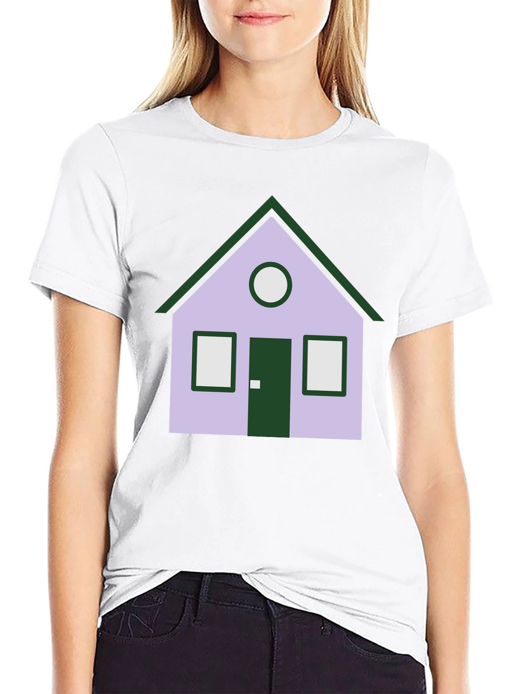 House Graphic Tee - Unique Design Black