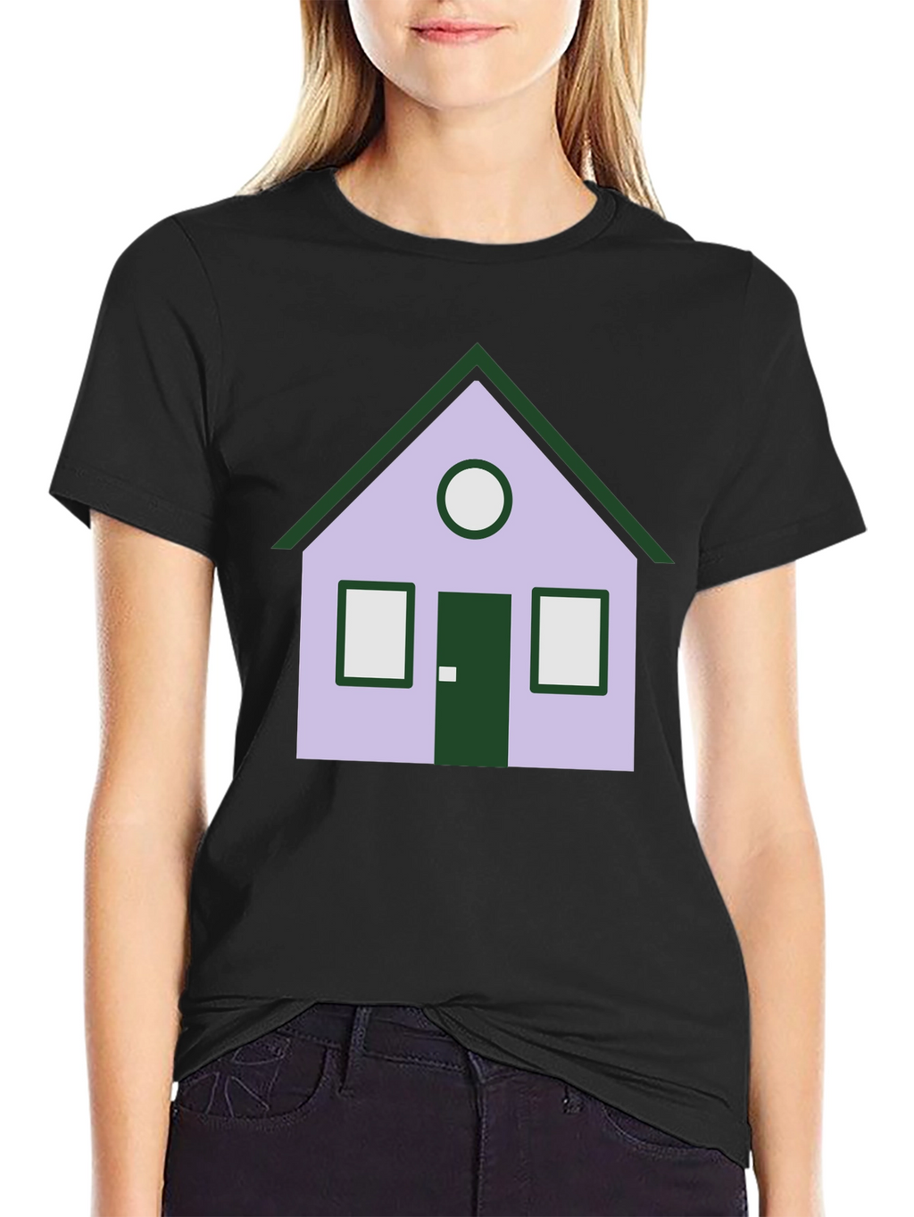 House Graphic Tee - Unique Design Black