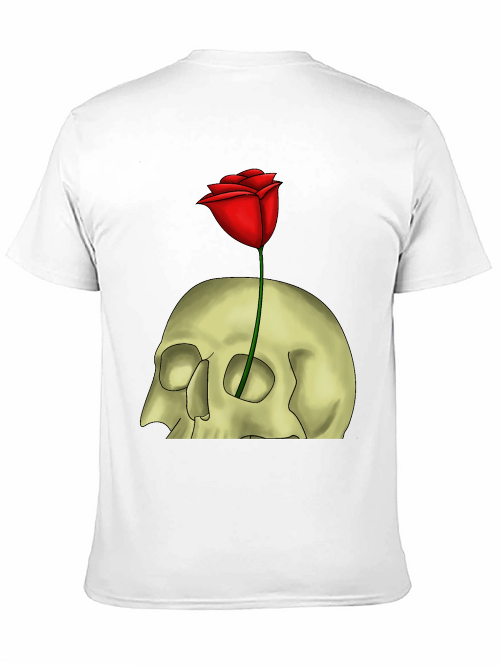 Skull & Rose Graphic T-Shirt - Edgy Style