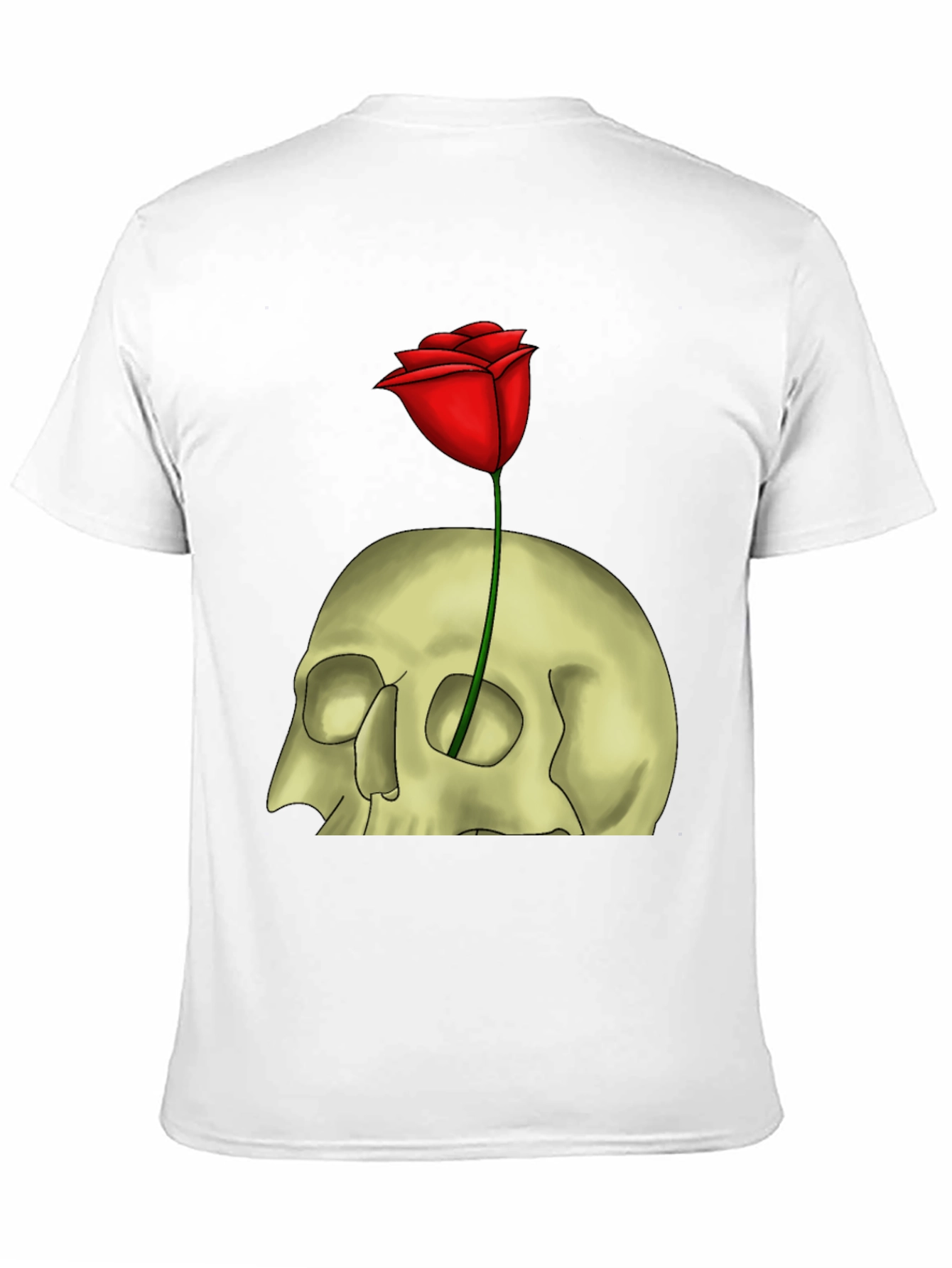 Skull & Rose Graphic T-Shirt - Edgy Style