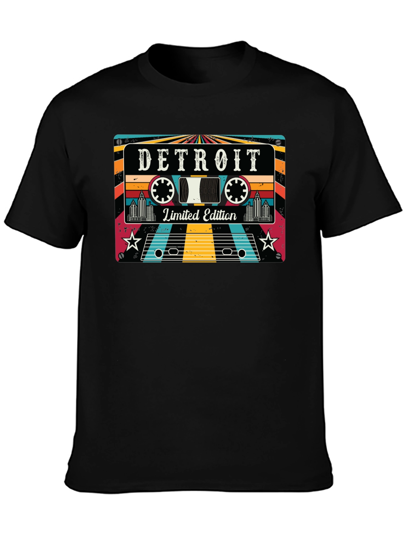 Detroit Limited Edition Retro Cassette Tape T-Shirt