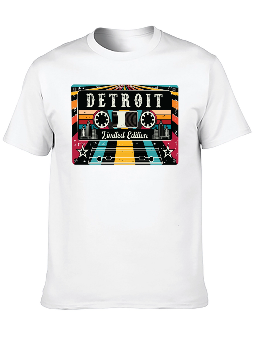 Detroit Limited Edition Retro Cassette Tape T-Shirt
